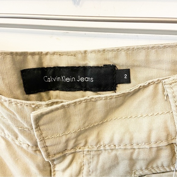 NWTs Calvin Klein | Capri Khaki Shorts Size 2 - Picture 3 of 7